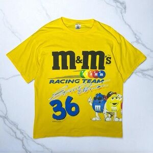 Vintage 1999 NASCAR M&M's Racing Team Ernie Irvan #36 T Shirt Y2K Collectible